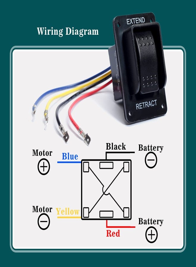 Dusledel 387874 Power Stabilizer Switch with Harness Replacement for Lippert Trailer Components 12V Extend Retract for RV Stabilizer Jacks IP66 Black - Image 5